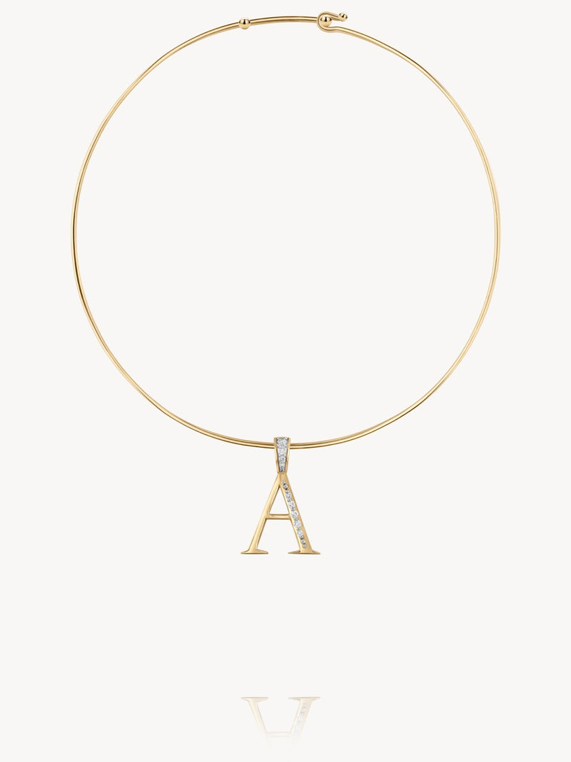 Diamond Initial Pendants