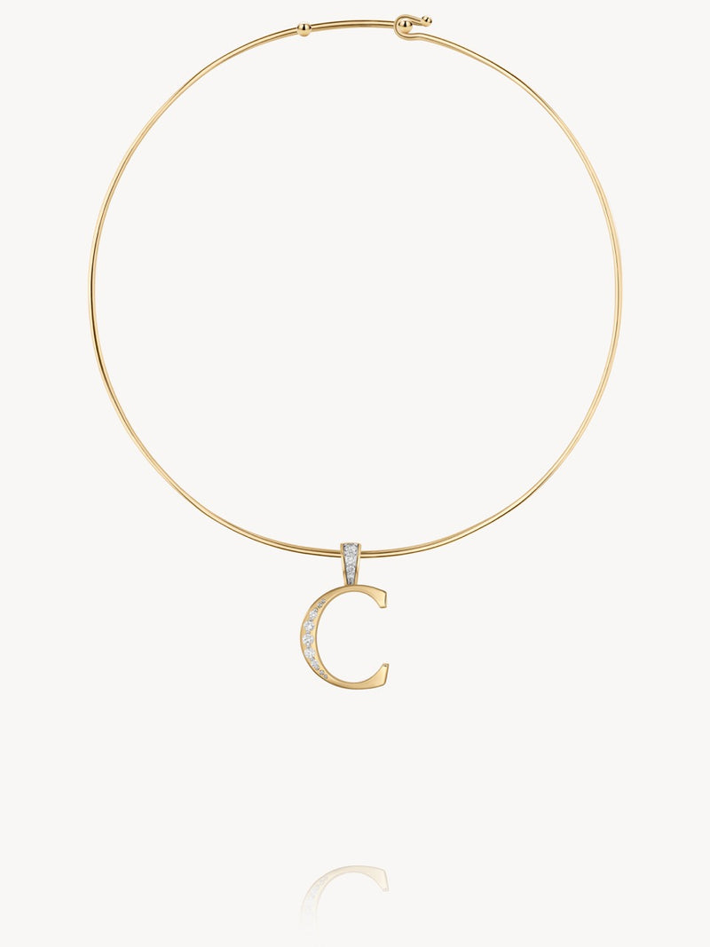 Diamond Initial Pendants