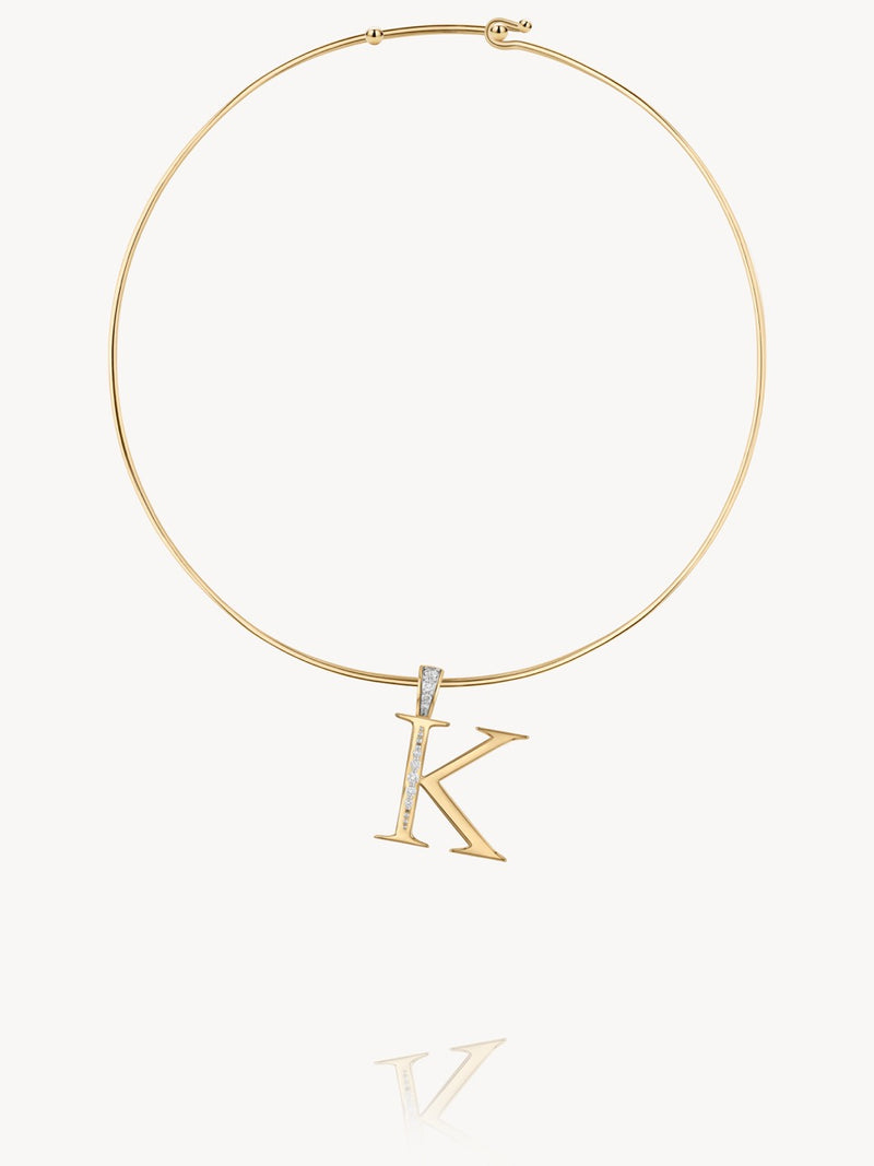 Diamond Initial Pendants