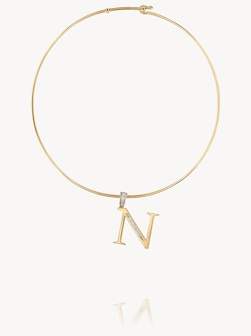 Diamond Initial Pendants