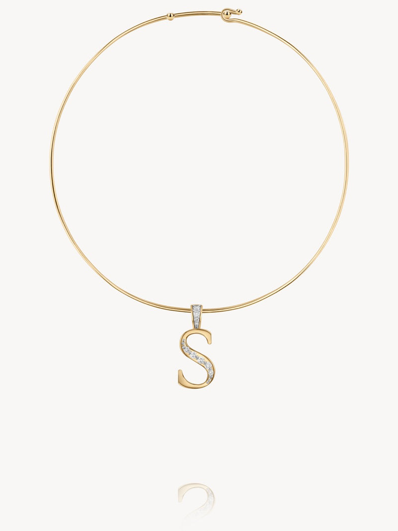 Diamond Initial Pendants