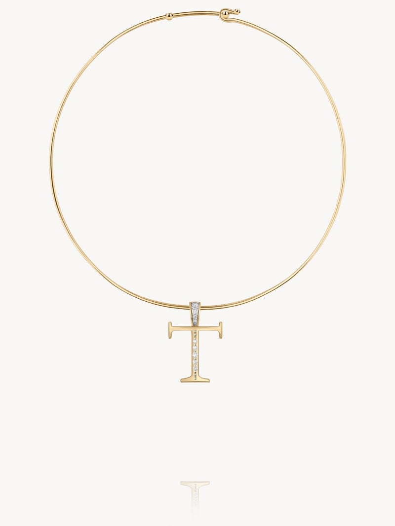 Diamond Initial Pendants