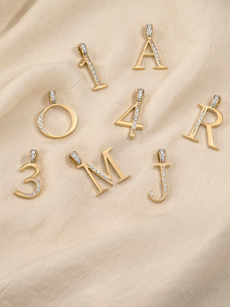 Diamond Initial Pendants
