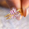Pink Sapphire Trio Ring