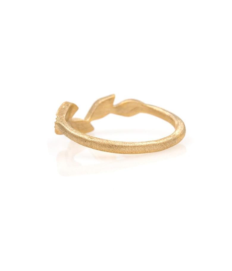 18k 5 Leaf Curve Ring - LoveAudryRose.com