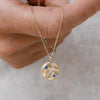 Sapphire Diamond Yin and Yang Necklace