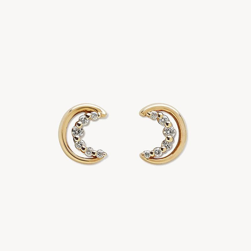 Diamond Luna Studs