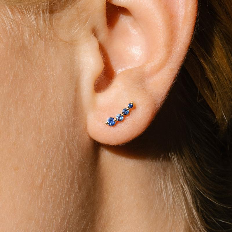 Curved Sapphire Studs