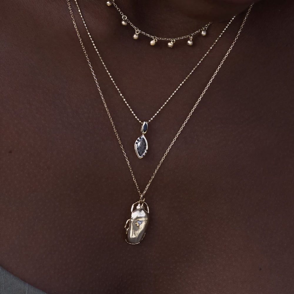 Diamond Scarab Necklace