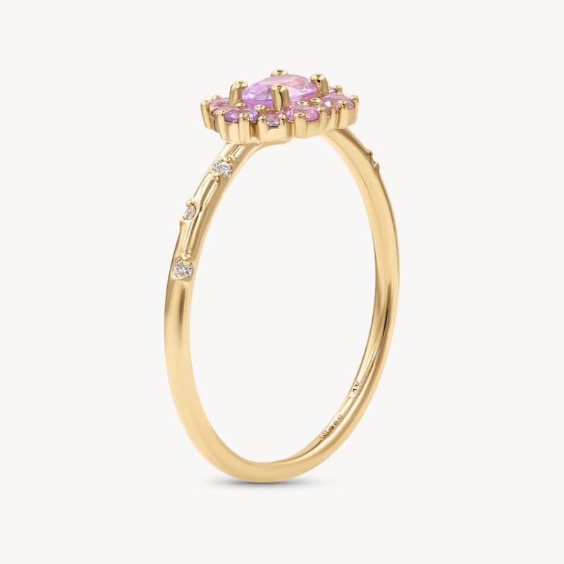 Starry Sakura Sapphire Ring