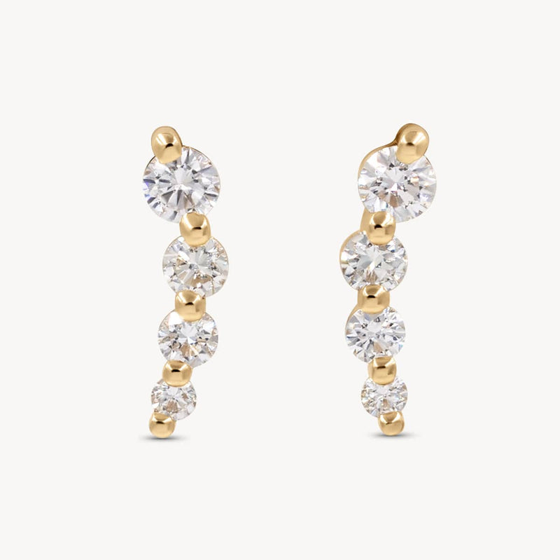 Curved Diamond Studs