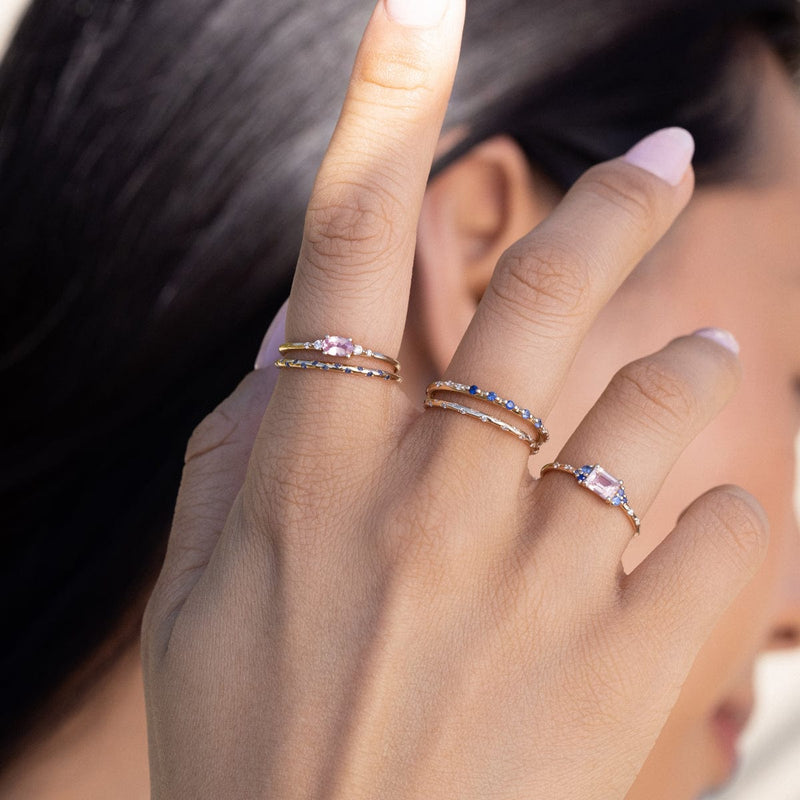 Dainty Morganite Diamond Ring