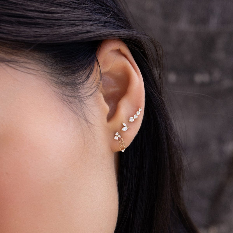 Curved Diamond Studs