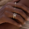 18k Brushed Bezel Diamond Solitaire Ring