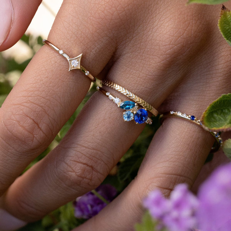 Ocean Starry Cluster Ring