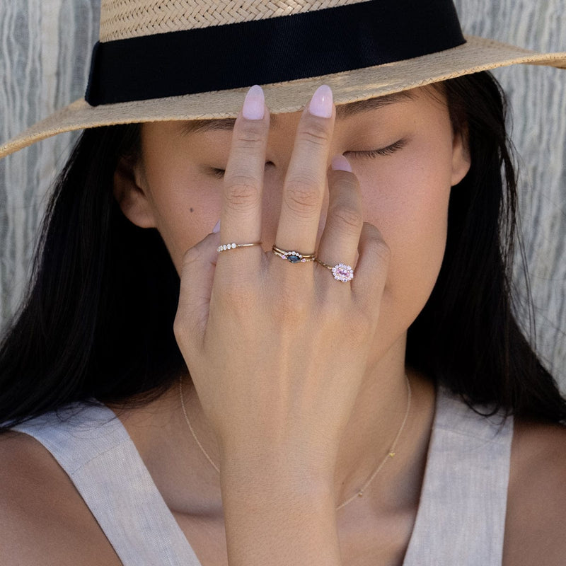 Starry Sakura Sapphire Ring