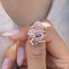 Dainty Morganite Diamond Ring