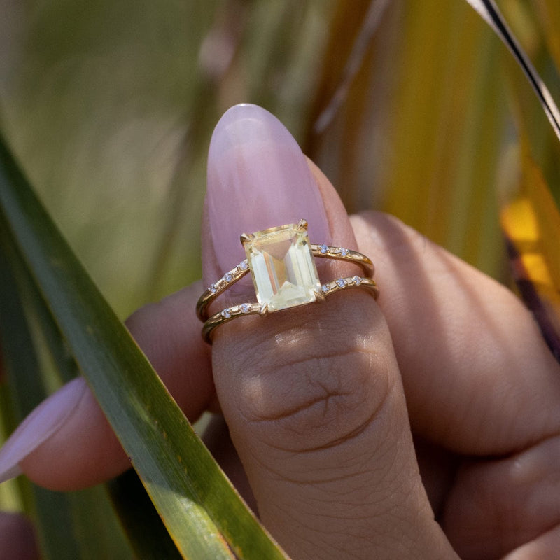 Starry Citrine Ring