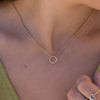 Starburst Birthstone Ring Charm Necklace