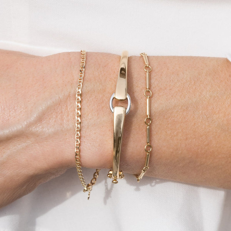 Two-Toned Buckle Bracelet