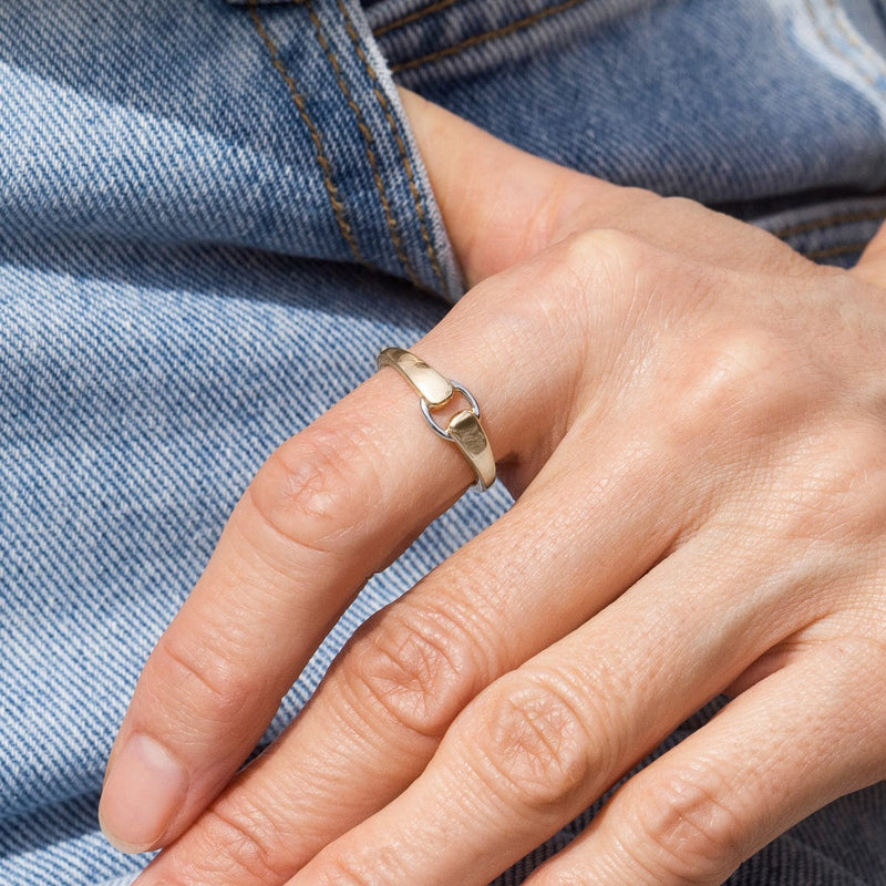 Two-Toned Buckle Ring