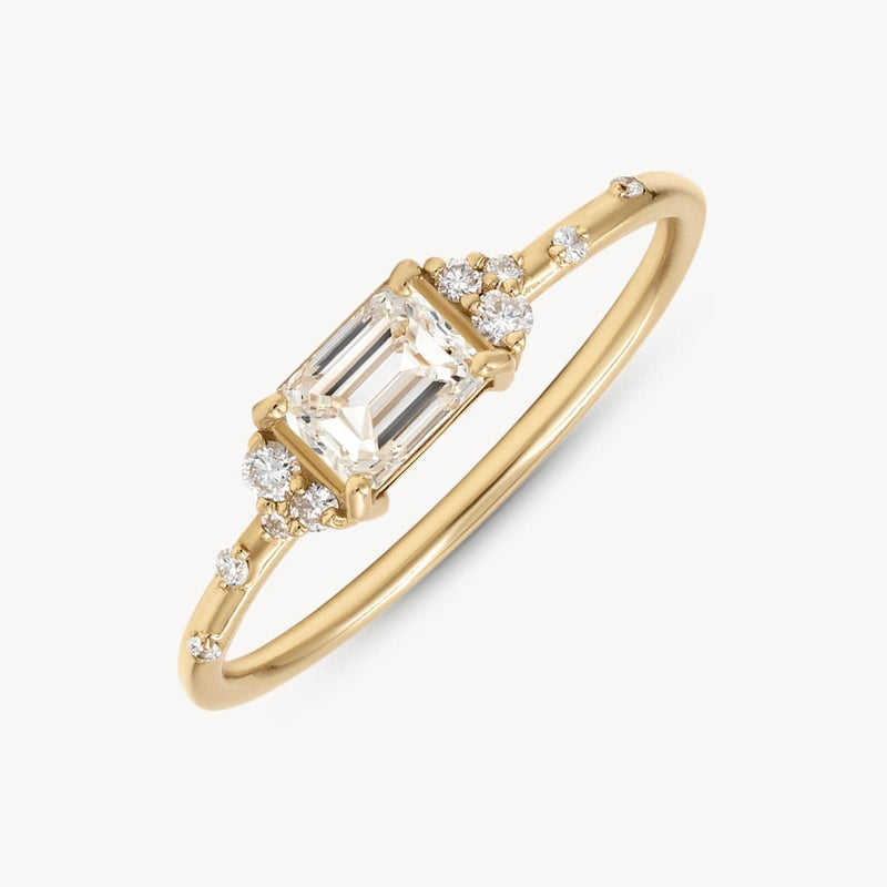 Starry East West Diamond Ring