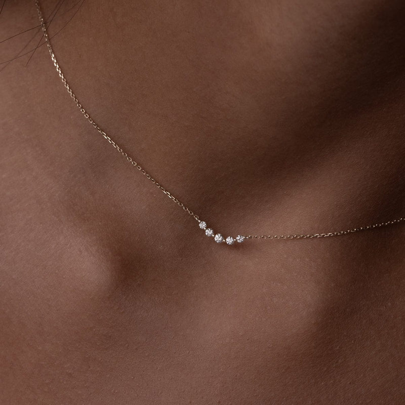 Petite Diamond Arch Necklace