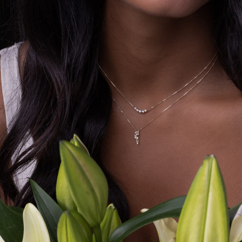 Petite Diamond Arch Necklace