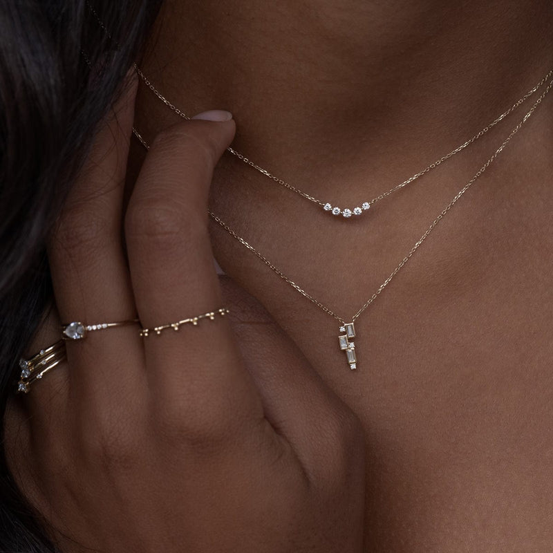 Petite Diamond Arch Necklace