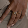 Scattered Black Diamond Signet Ring