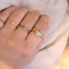 Moonbeam Opal Sapphire Ring