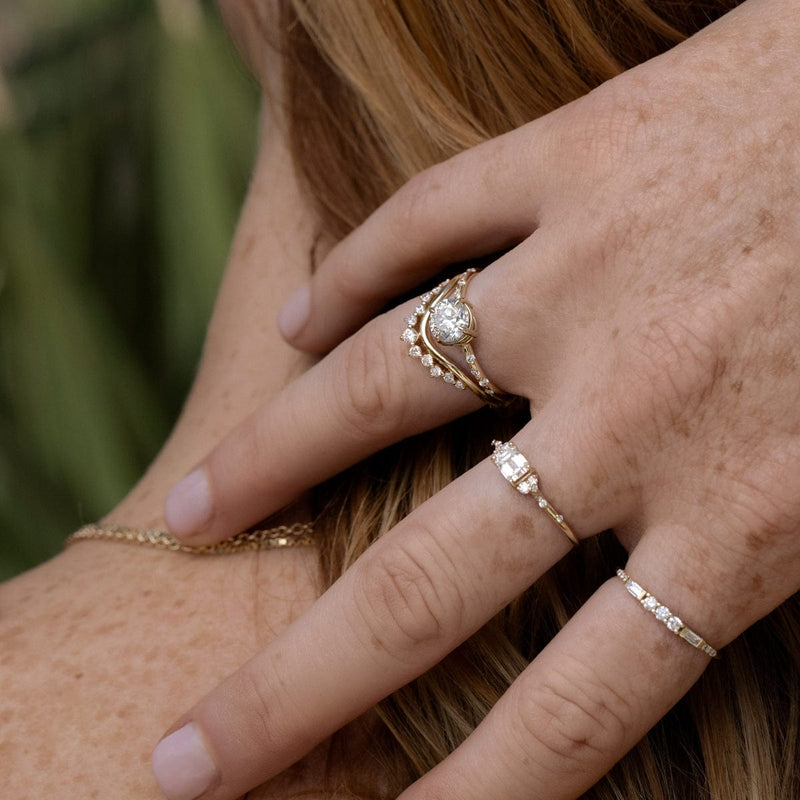 Arch Collection Rings Grand Diamond Arch Ring in 14k Yellow Gold | Audry Rose