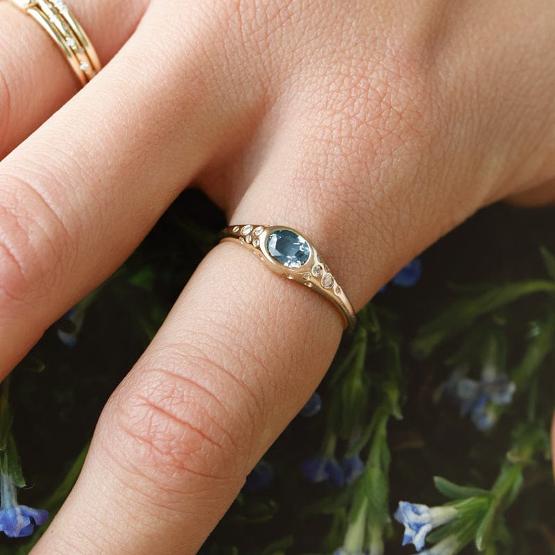Starry Montana Sapphire Bezel Ring