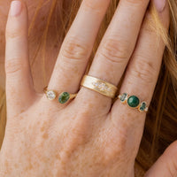 Malachite Green Trio Ring