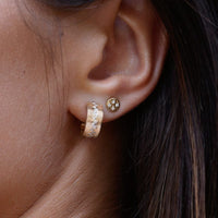Stream of Diamonds Cuff Earrings