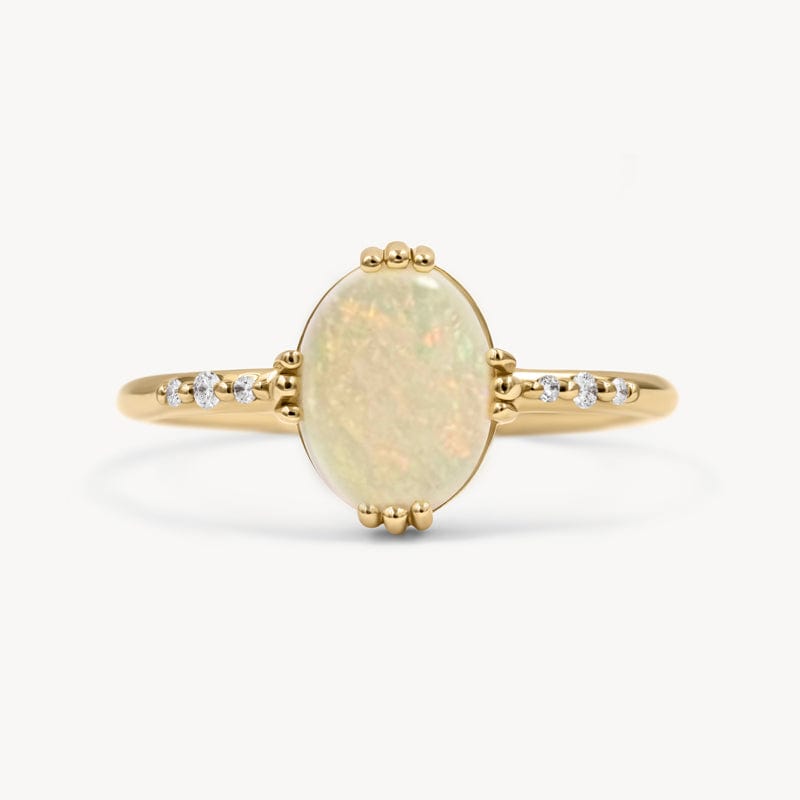 Starry Oval Opal Ring
