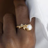 Pearl and Diamond Sprigs Ring