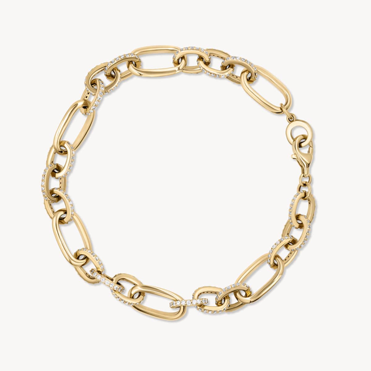 Gold Diamond Link Bracelet