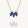 Marquise Sapphire Fan Necklace
