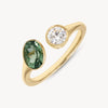 Wild Forest Tourmaline and Diamond Ring