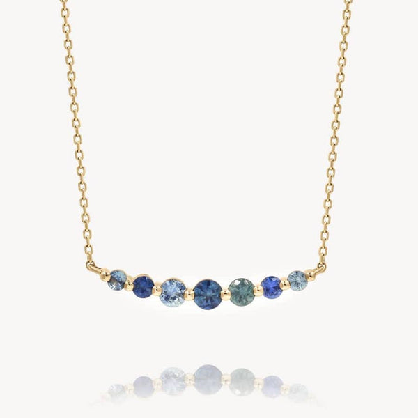 Floating Montana Sapphire Necklace