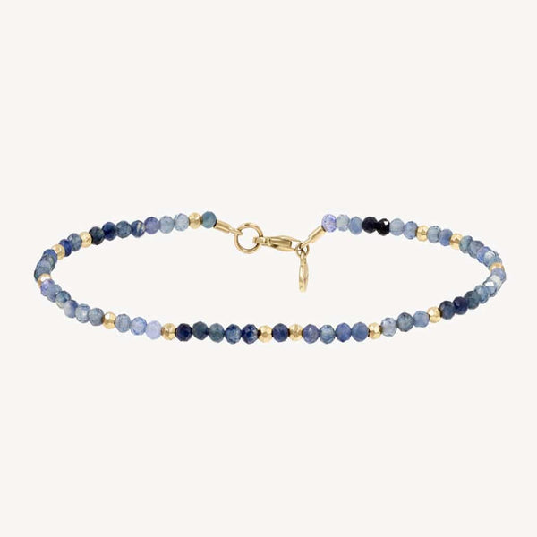 Blue Sapphire Beaded Bracelet