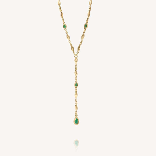 Emerald Ethereal Chain Lariat
