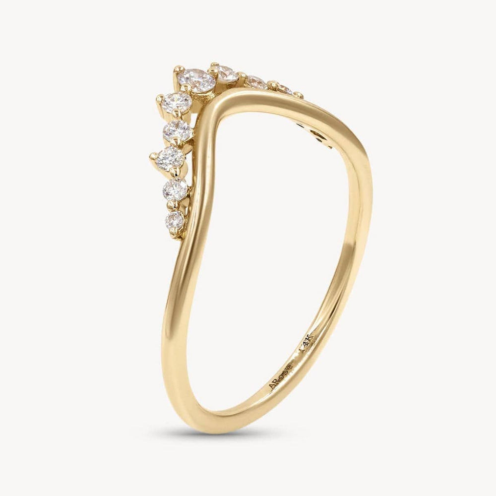 Arch Collection Rings Grand Diamond Arch Ring in 14k Yellow Gold | Audry Rose
