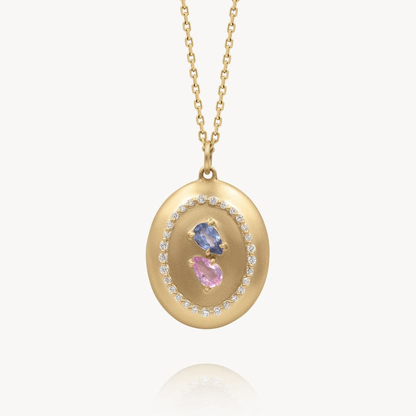 Sapphire Duet Diamond Necklace