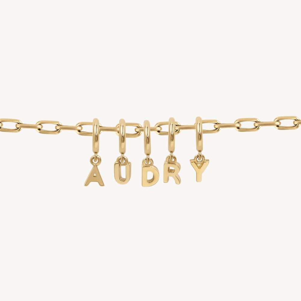 Letter Charms in 14K Yellow Gold