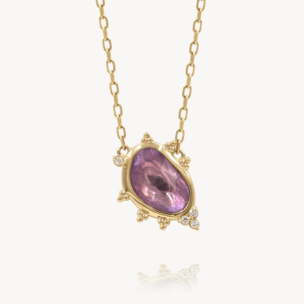 Purple Sunburst Necklace