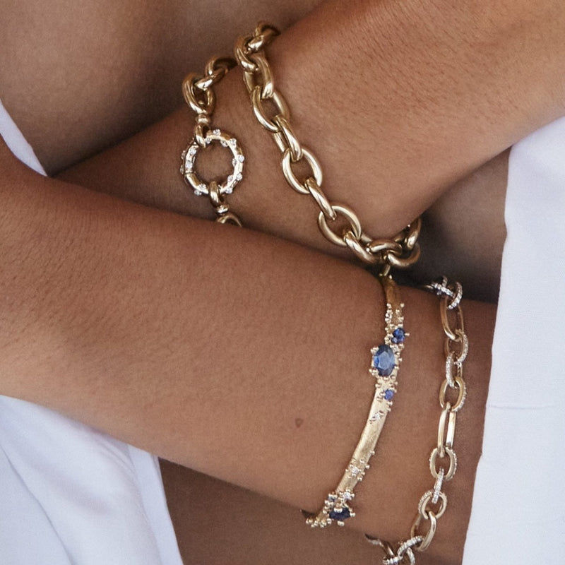 Gold Diamond Link Bracelet