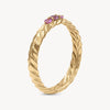 Braided Pink Sapphire Ring