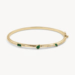 Emerald Diamond Sprinkle Hinge Bracelet